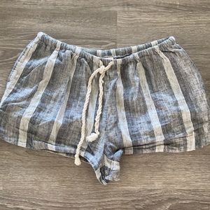 Striped Linen Shorts